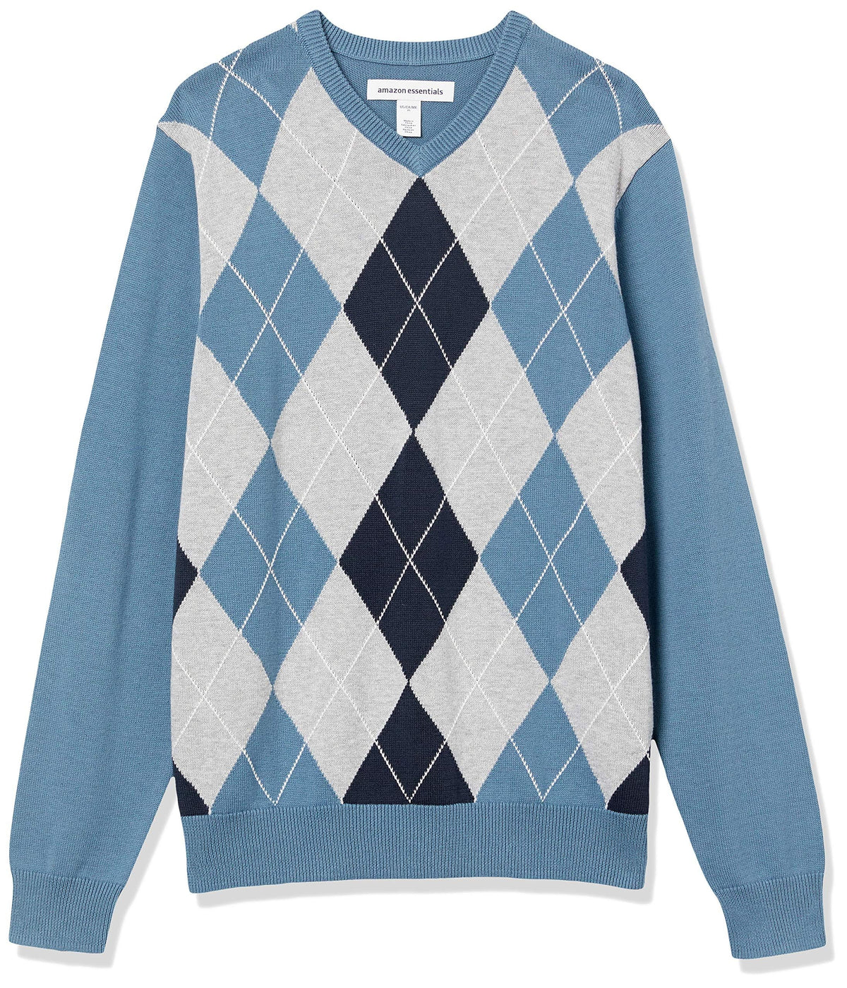 Amazon Essentials Men's Regular Fit Cotton V-Neck Pullover Sweater (Available in Big & Tall)