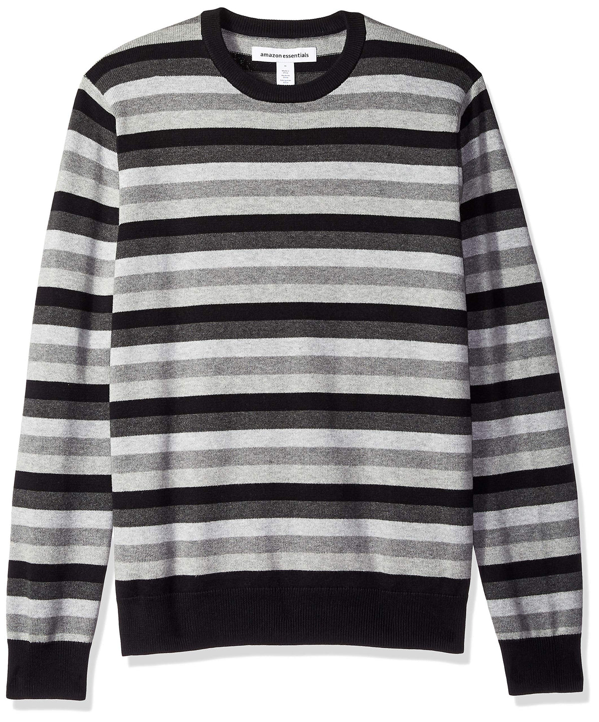 Amazon Essentials Men's Cable Knit Long-Sleeve Crewneck Sweater, 100% Cotton, Big & Tall Options Available