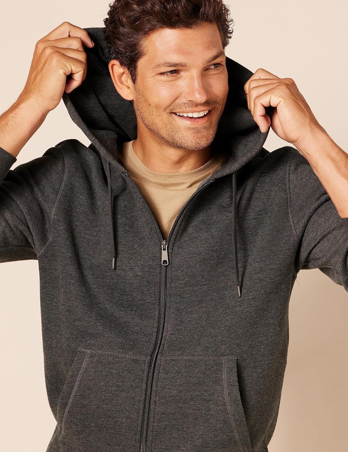 Amazon Essentials Men's Full-Zip Fleece Hoodie Sweatshirt (Available in Big & Tall)