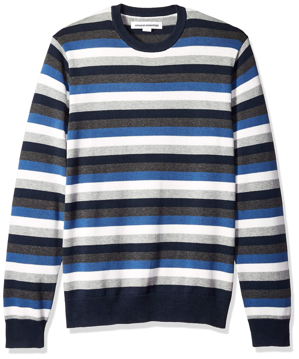 Amazon Essentials Men's Cable Knit Long-Sleeve Crewneck Sweater, 100% Cotton, Big & Tall Options Available