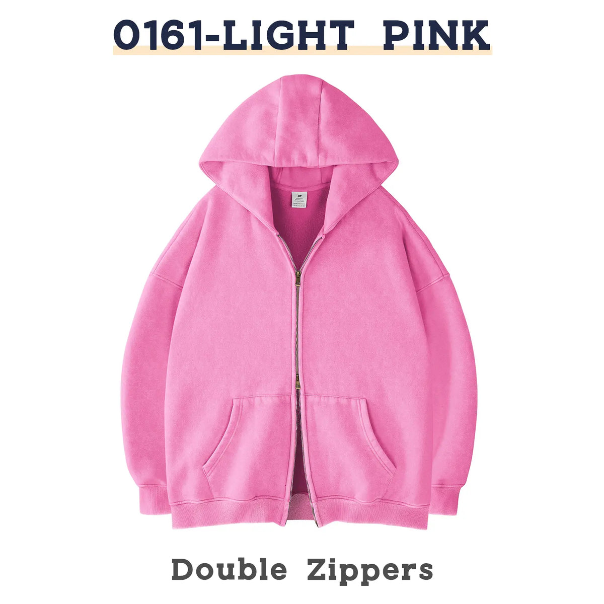 FAIABLE Unisex Oversized Zip-Up Hoodie in Acid Wash Heavyweight Cotton Fleece with Oversized Pockets & Stretch Ribbed Cuffs for Men & Women Casual Sweatshirt